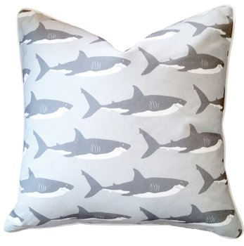 Great White Shark Pillow | Beach House Style